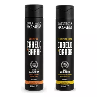  Shampoo E Condicionador Cabelo E Barba Bio Extratus 300ml