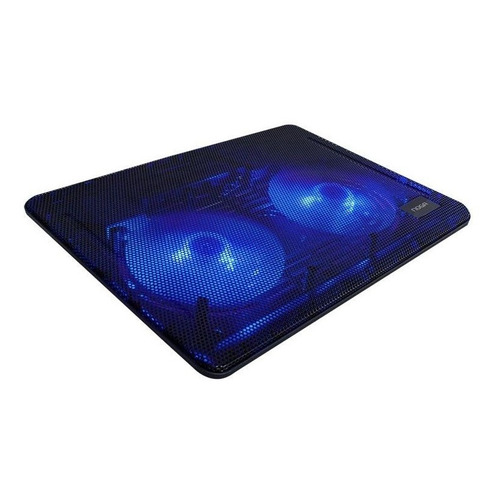 Base Para Notebook Gamer Con 2 Cooler Luces Led Noga Ng-z007 Color Negro Color del LED Azul