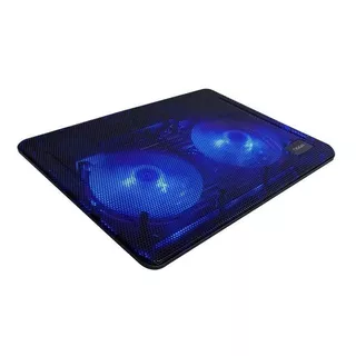 Base Para Notebook Gamer Con 2 Cooler Luces Led Noga Ng-z007 Color Negro Color Del Led Azul