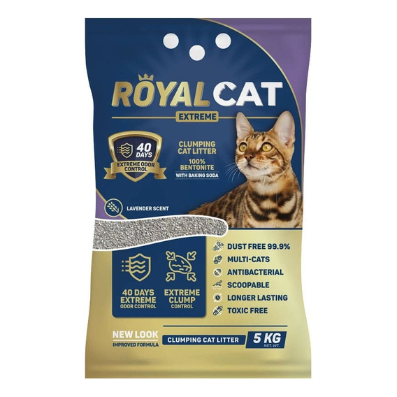 Royal Cat Arena Gato 5kg Lavanda Antibacterial Sin Polvo