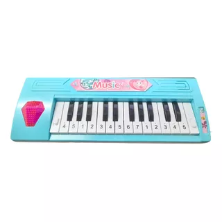 Organeta Teclado Piano Juguete Niños Con Luces Color Azul 1.5