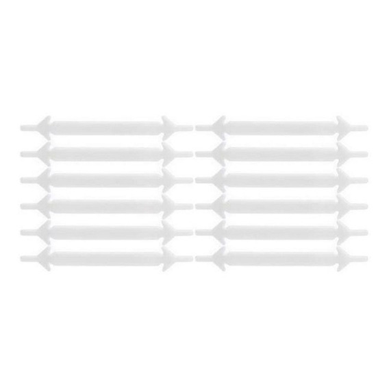 12 Pasadores De Silicona Elastico Pasador Zapatilla (blanco)