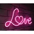 Britrio Led Neon Light Sign, 17x8 Pink Love Neon Sign Wall H 1