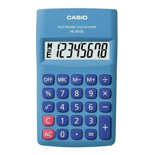 Calculadora portátil Casio HL-815l-Bu, 8 dígitos, color azul