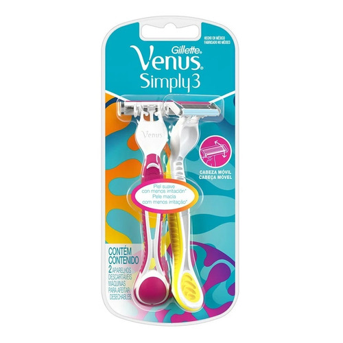 Máquina para afeitar Gillette  Venus Simply3 descartable 2 u