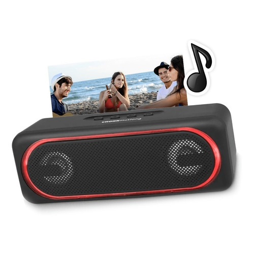 Parlante Portátil Bluetooth Crown Mustang Doos Color Negro