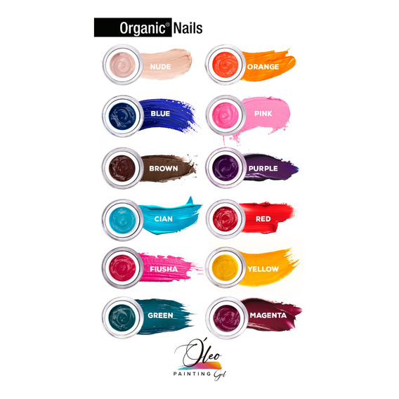 Oleo Colección Con 12 Colores 5g C/u Organic Nails 