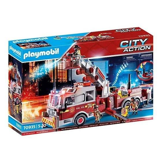 Juego Playmobil City Action Vehículo Bomberos 113 Piezas 3