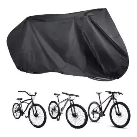 Funda para bicicleta 210D impermeable para exteriores, gruesa, negra. 29  pulgadas, resistente al viento, UV, nieve, a prueba de óxido con orificio  de