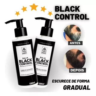 Kit C 2: Redutor Gradual Cabelo E Barba Branca Black Control