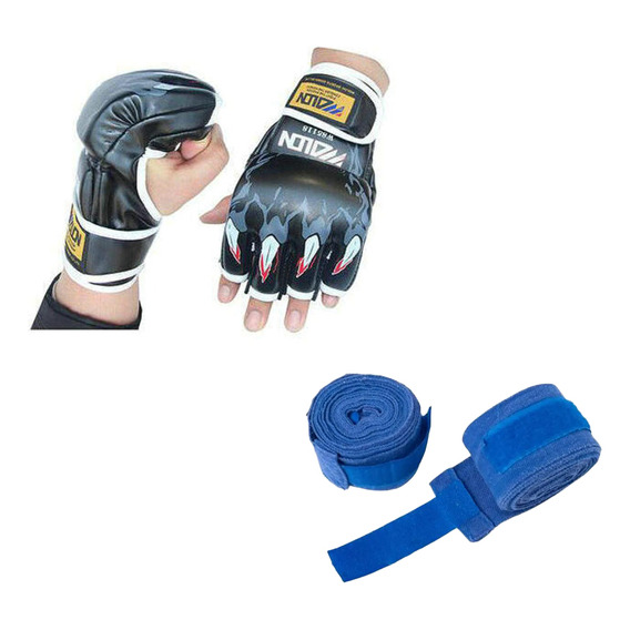 Set Guantes De Boxeo + Vendas - Mundo Trabajo