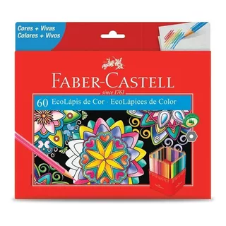 Lápices De Colores Faber Castell Ecolápiz Largos X 60