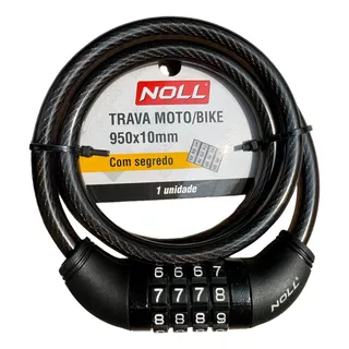 Trava Tranca Cadeado Grosso Bike Moto Segredo 950x10mm Noll