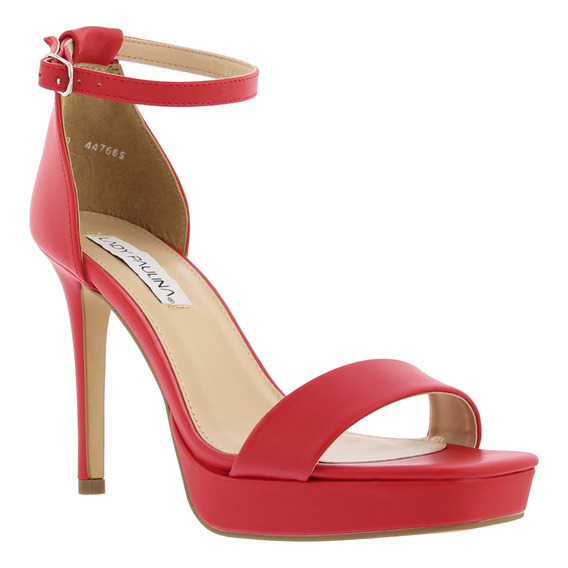 Tacón Alto Rojo Para Mujer Lady Paulina Minerva 26209