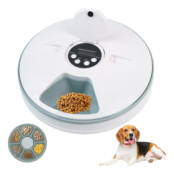 Dispensador Automático De Alimentos Para Mascotas 6 Platos