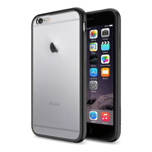 Forro con carga inalámbrica Spigen Ultra Hybrid Galaxy Buds black para Apple iPhone 6