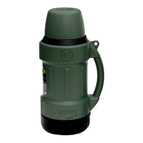 Termo Atom Sport 1l Pico Matero 360 Doble Ampolla Frio Calor Color Verde