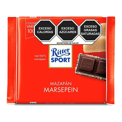 Chocolate Amargo Ritter Sport Con Mazapán 100g