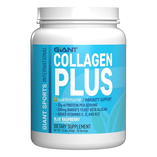 Colágeno Collagen Plus Wellmune Beta Glucano Soporte Inmune Sabor Blue Raspberry