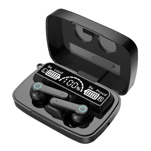 Auriculares M19 Bluetoth 5.3 Audifonos Power Bank Linterna Color Negro