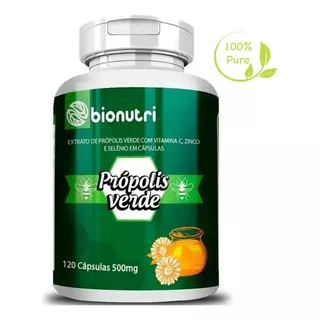 Propolis Verde Com Vitamina C - 120 Capsulas - Bionutri 