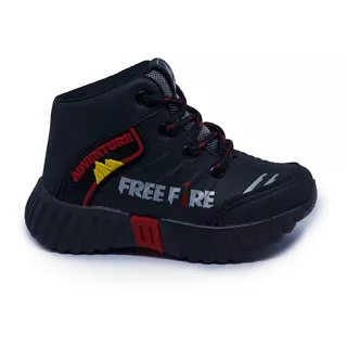 Tênis Infantil Masculino Adventure Free Fire Cano Alto 