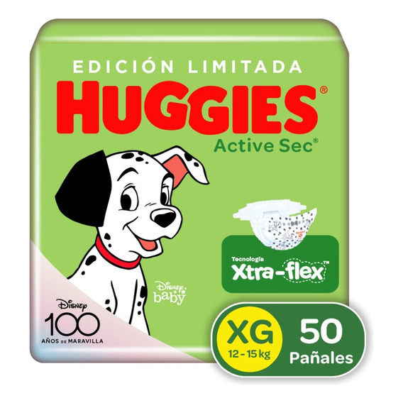 Pañales Huggies Activ Sec 4 50u - Unidad a $1326