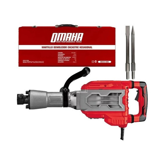 Martillo Demoledor Omaha 1700w 60j Hexagonal De-16hex