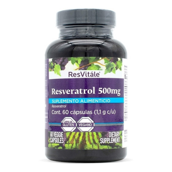 Resveratrol 500 Mg Resvitale  60 Cápsulas