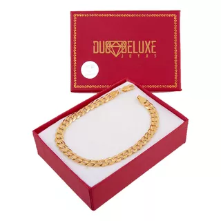 Pulsera Hombre Barbadacd 6mm Platabañooro24k Duodeluxejoyas®