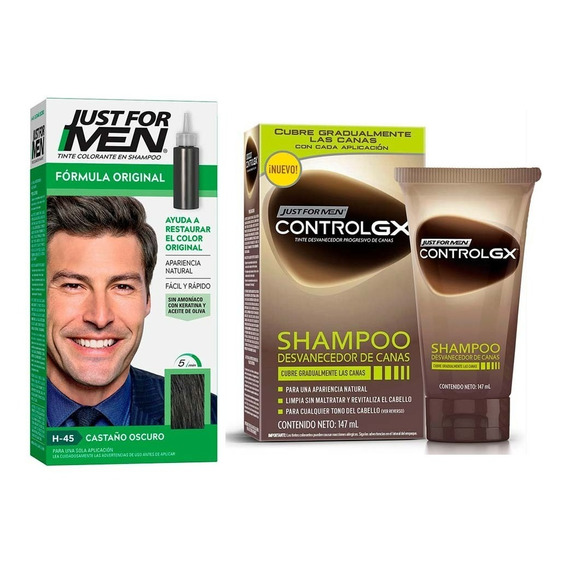 Shampoo Matiza Canas + Tinte 5 Minutos Just For Men Cvl