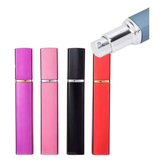 Set X4mini Perfumero Recargable A Rosca Portatil Tipo Labial