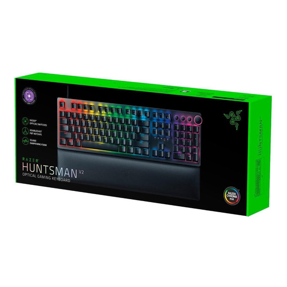 Teclado Razer Huntsman V2 Optical Purples Witch Sp Black