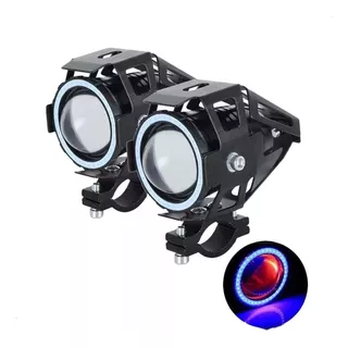 Par Faros Auxiliares U7 Mini Ojo De Angel Moto 