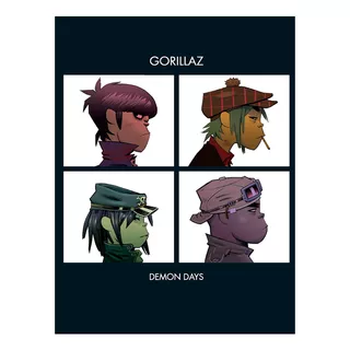 Poster Papel Fotografico Demon Days Gorillaz Album 40x80