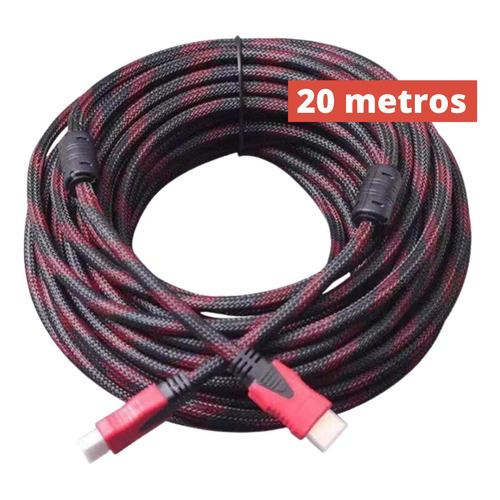 Cable Hdmi 20 Metros Doble Filtro Mallado Punta Dorada