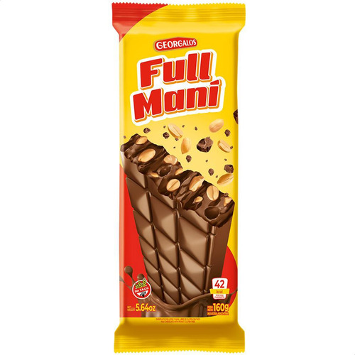 Georgalos Full Mani chocolate leche y mani 160g