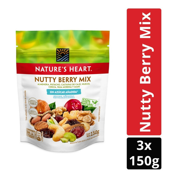 Snack Nature's Heart® Nutty Berry Mix 150g X3 Unidades