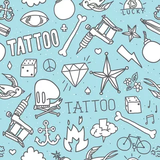 Papel De Parede Tatuagem Tattoo Studio Desenhos Rolo 10m 