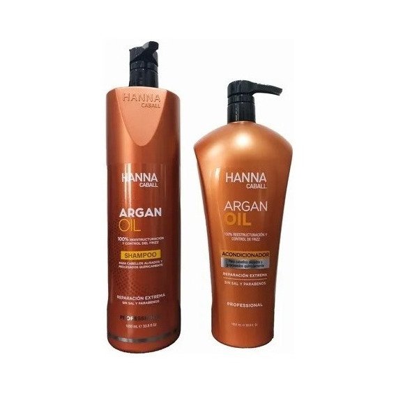 Shampoo + Acondicionador Hanna Caball Argán 1 Litro
