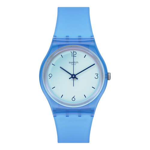 Reloj Swatch, Dama - Gs165. Por Color de la correa Transparente Color del bisel Azul Color del fondo Azul
