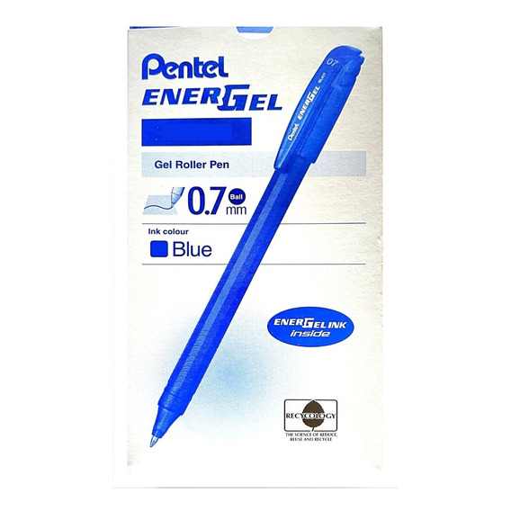 Roller Energel Lapiz Gel Pentel Makkuro 0,7mm Azul - 12uni