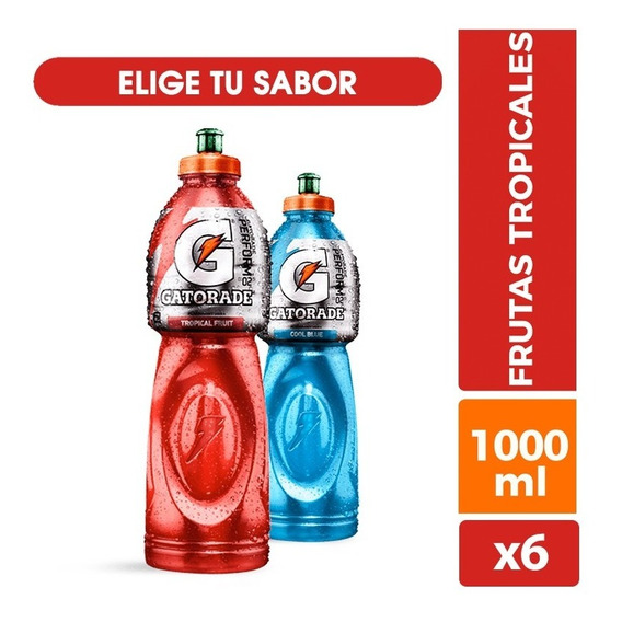 Pack 6 Bebida Isotónica Gatorade 1 Litro - Elige Tu Sabor 