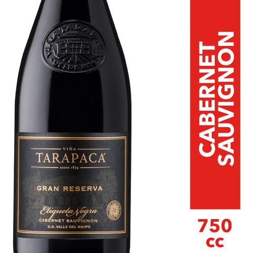 Vino Tarapacá Etiqueta Negra Gran Reserva Cabernet Sauvignon 750cc