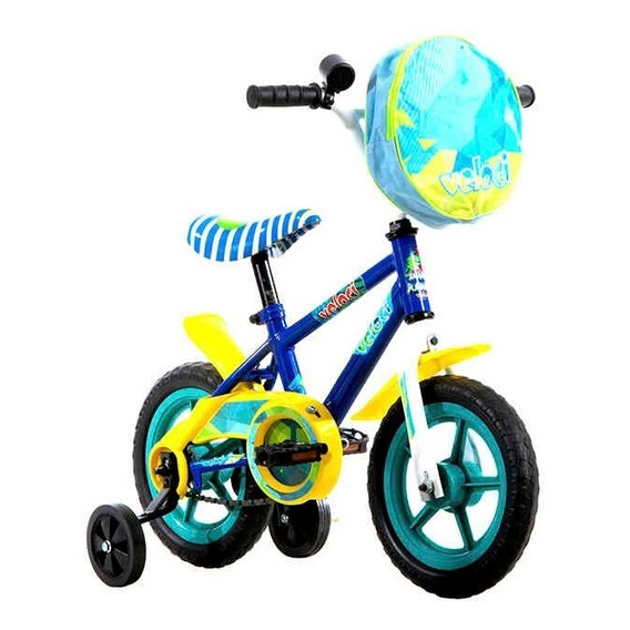 Bicicleta Veloci Happy Saurios Rodada 12 Azul Infantil