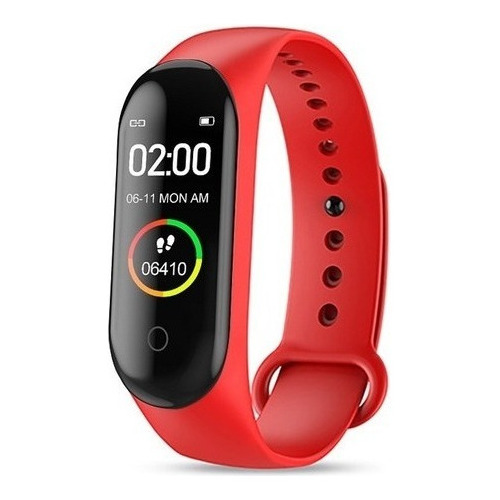 Reloj Smart Watch M6 Ritmo Cardiaco Podometro Calorias Color de la caja Negro Color del bisel Rojo