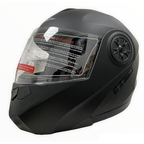Casco Abatible Con Lentes Y Certificado Color Negro Tamaño del casco XL