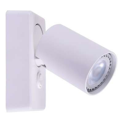 Aplique Spot 1 Luz Katharo Negro Movil Con Tecla Apto Led Lk