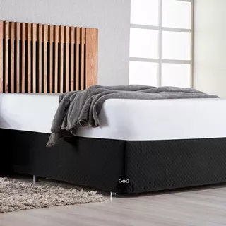 Saia Para Cama Box Solteiro Preta (ideal Para Cama Baú)