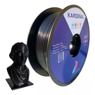 1 Kg 1.75mm Filamento Pla Premium Kardenal Color Negro